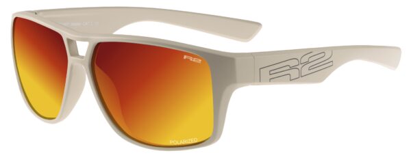 R2 MASTER AT086P Sonnenbrille Grauer Rahmen / Rot/Schwarz REVO Glas