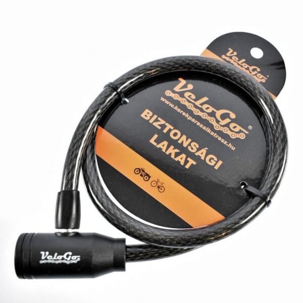 Κλειδαριά Σπιράλ με Κλειδί VeloGo 12x900mm Μαύρη