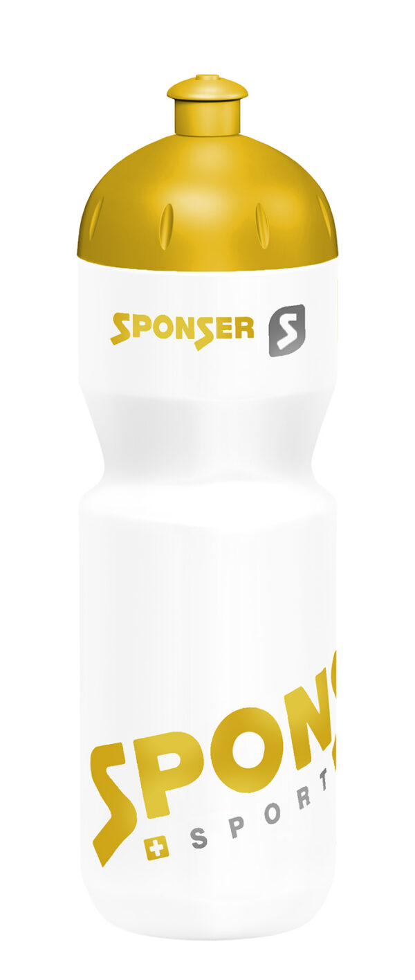 Cyklofľaša Sponser (750ml) Bielo-Zlatá Bez BPA