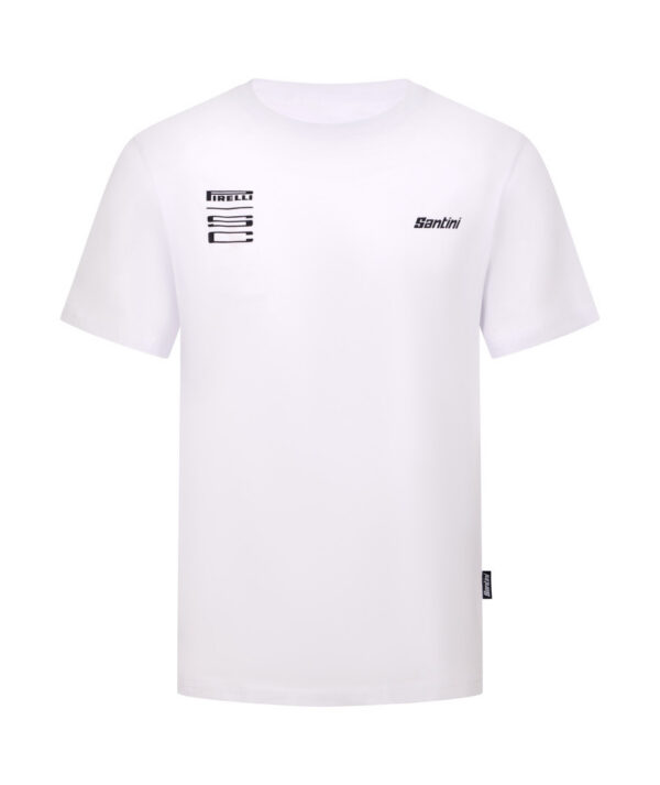 Unisex Tričko Santini PIRELLI Biele S