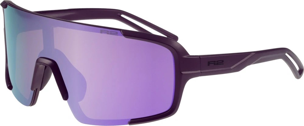 R2 IMPULSE AT028C Sonnenbrille Lila Rahmen / Braun Chrom Glas mit Aufprallschutz und Etui