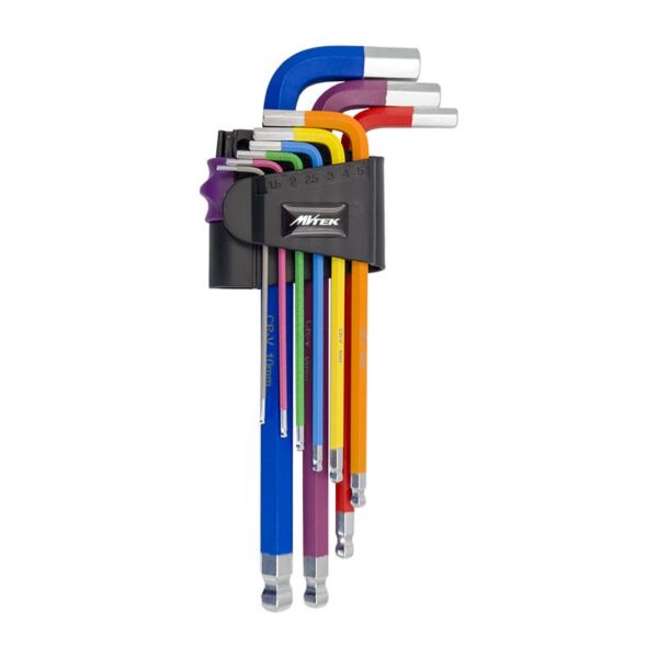 Set Chiavi a Brugola Colorate MVTek 9 Pezzi 1.5mm-10mm