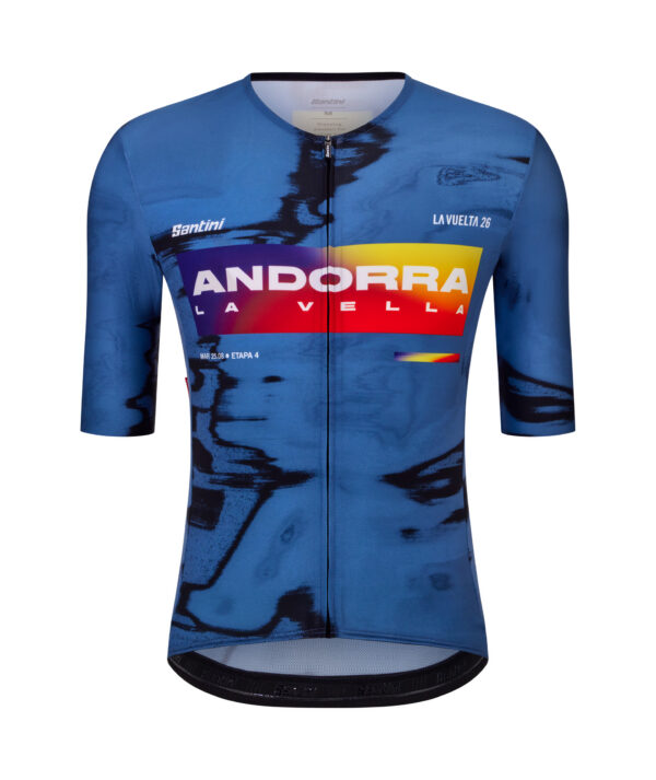 Santini LA VUELTA 2026 ANDORRA Fietsshirt Blauw M