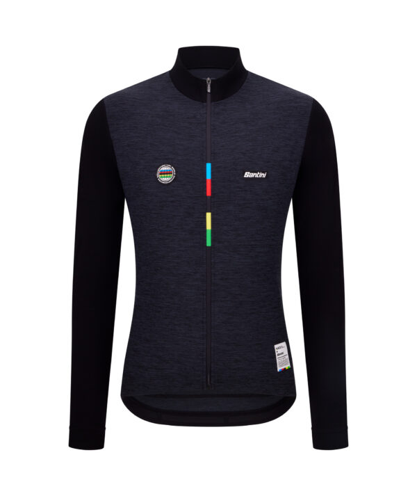 Dres Dlhý Rukáv Santini MONDO UCI World Championships Čierny 3XL (Merino)