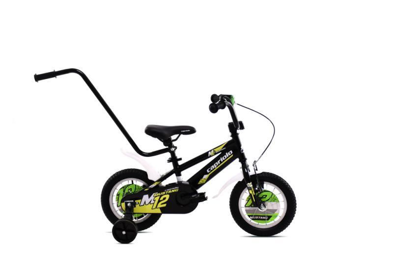 Bicicletta Bambino Capriolo Mustang 12" Nera-Verde (925100-12)