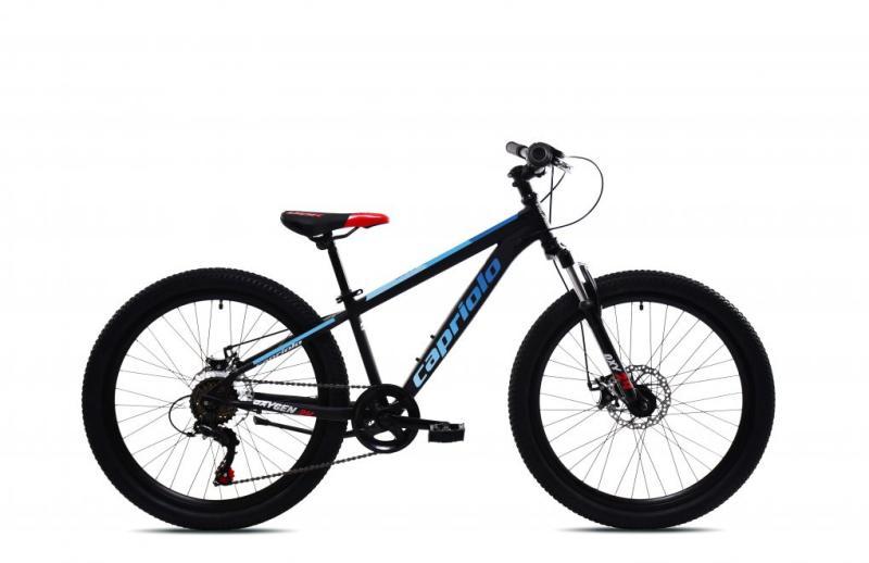 Capriolo Oxigen Disc 24" Kinderfahrrad Schwarz-Blau (925400-12)