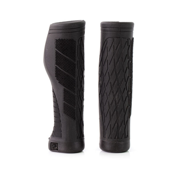 Λαστιχένιες Λαβές Lock-on Biketek Comfort με Στήριγμα Παλάμης Μαύρες