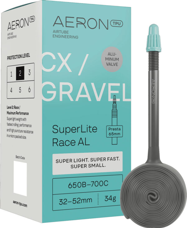 AERON SuperLight Slang 650b/700cx32-52 CX/Gravel Prestaventil 65mm 44g
