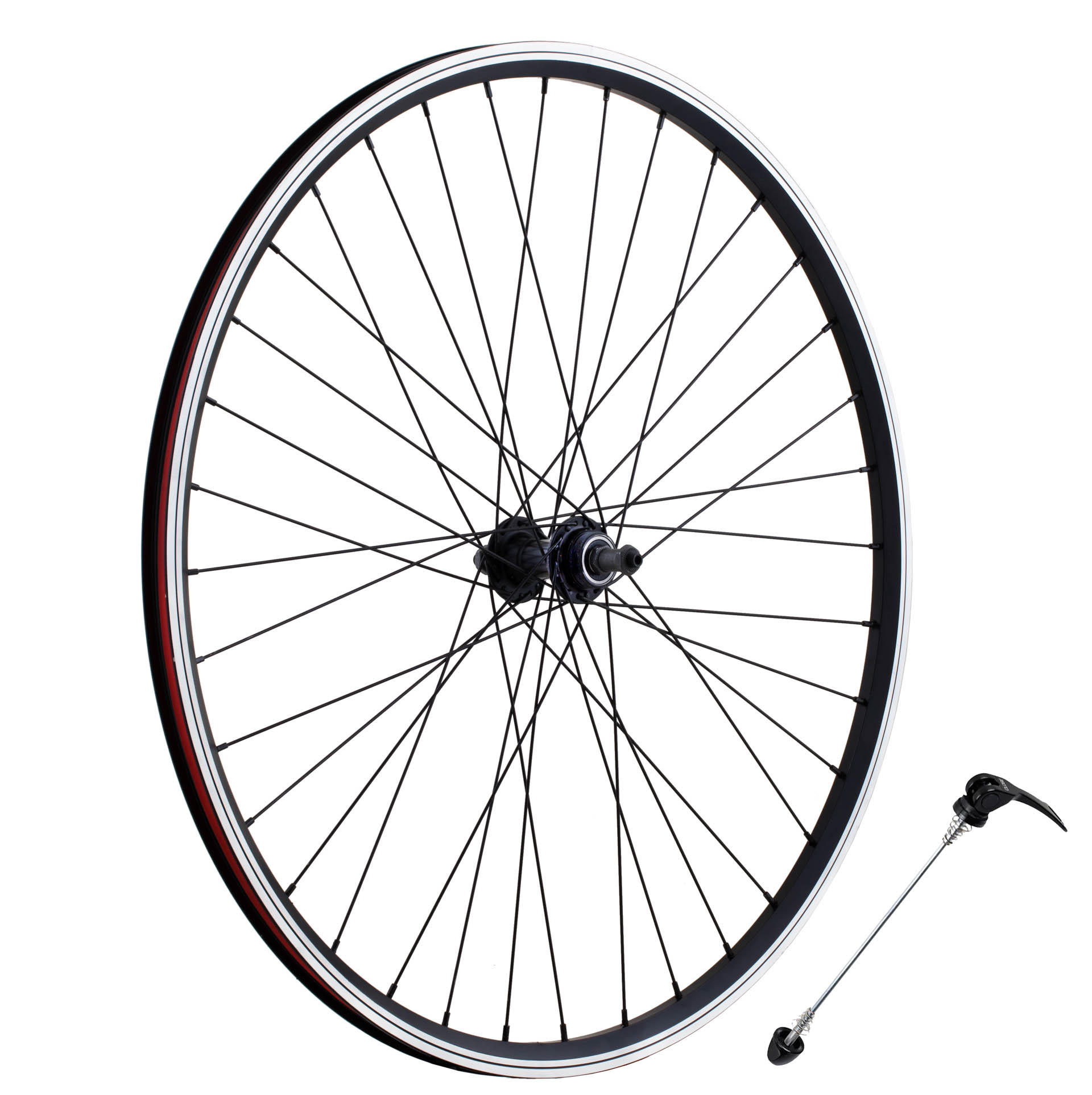 Ruota Anteriore 28" (622x22) Cerchio Doppia Parete Sgancio Rapido Mozzo Cuscinetti Sigillati Nera