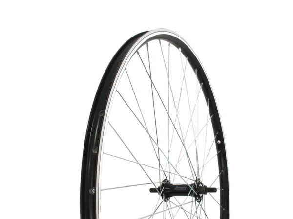 Csepel 28" Vorderrad, Mach1 Alu-Hohlkammerfelge, Alu-Schraubnabe, Schwarz (B-WARE)