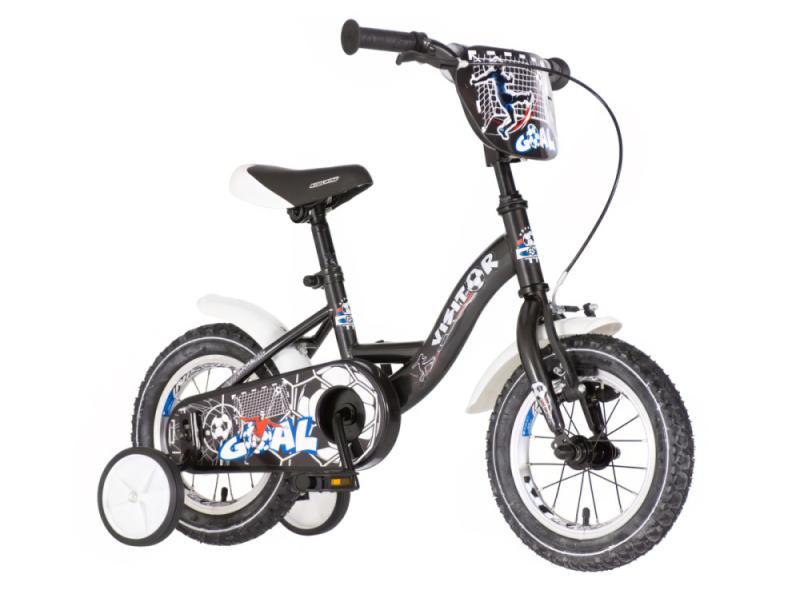 Visitor Goal 12" Kinderfahrrad Grün Fußball-Design (1120090)