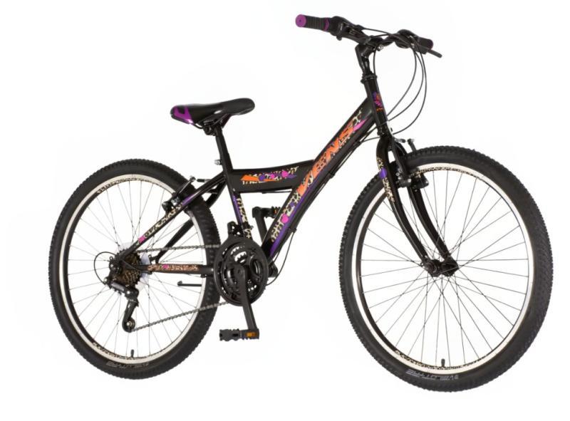 Dětské Kolo Venssini Parma 24" 18 Rychlostí Černé Leopardí (1242006)