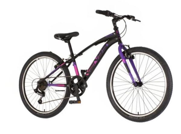 Detský Bicykel Venssini Arcadia 24" 18-Rýchlostný Čierno-Fialový (1242034)