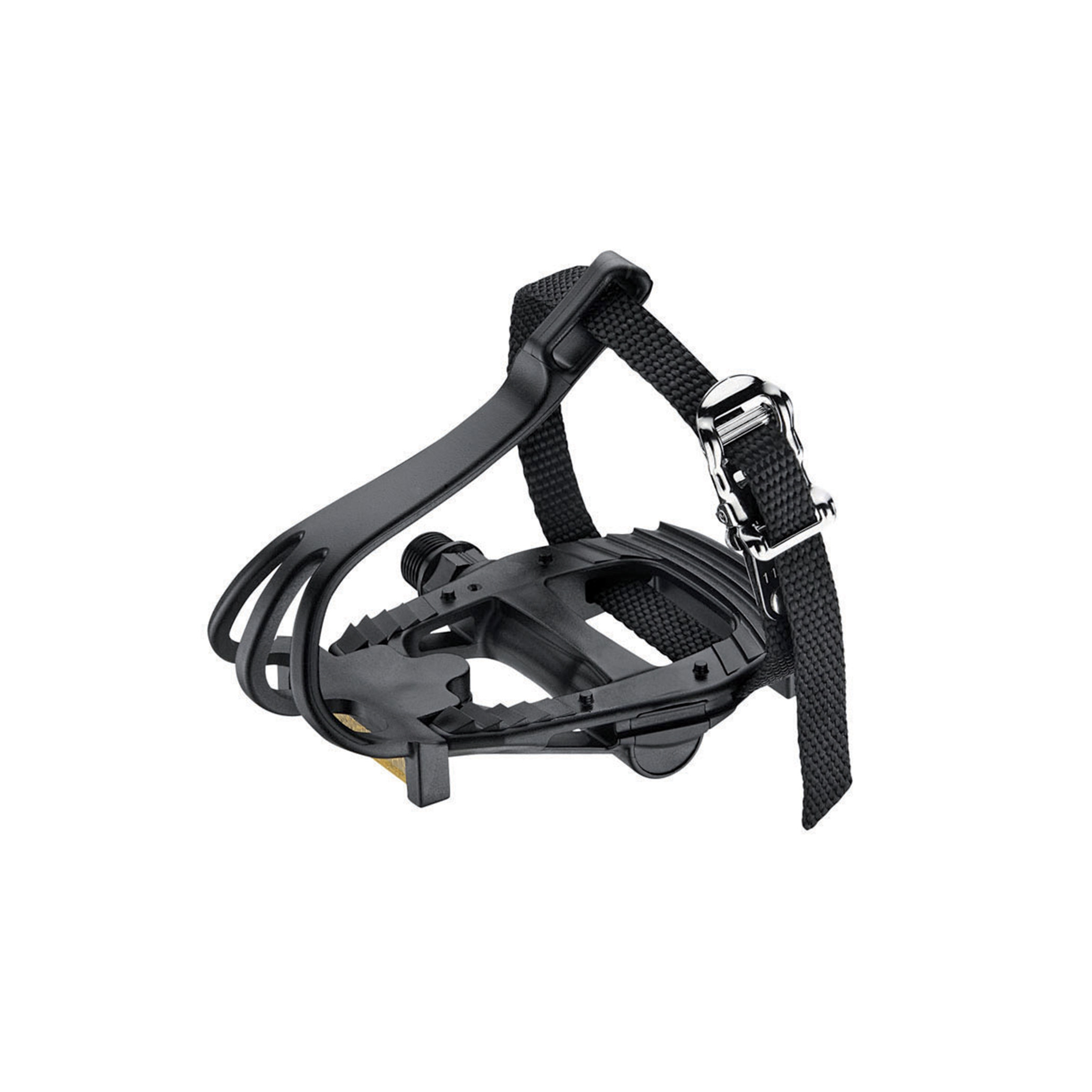 VP Components VP-335T Plento Pedalai su Dirželiais Juodi