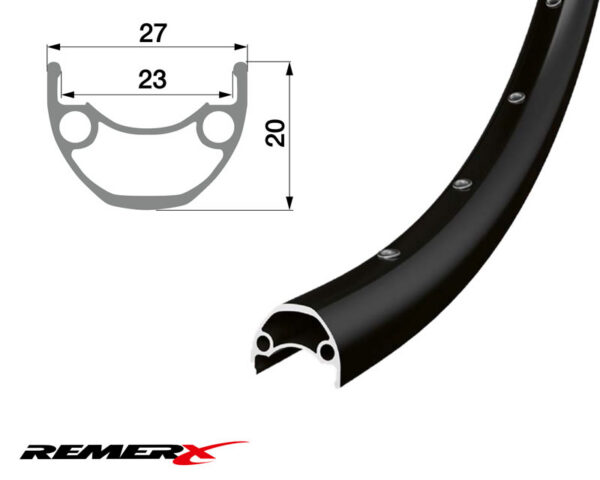 REMERX Rocky 23 Disc Lankas 622x23mm 29" RX 3023 32S Tubeless Ready Juodas