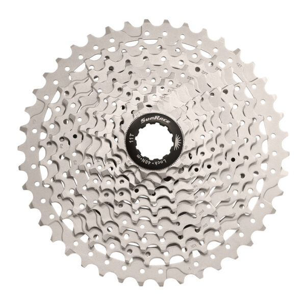 SunRace CSMS3 TAZ 10-Speed Cassette 11-46T Metallic Zilver