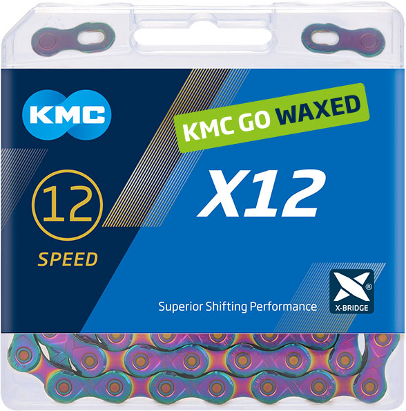 KMC X12 WAX 12-Käiguline Eelwaxitud Kett 126L Aurora Sinine - Image 2
