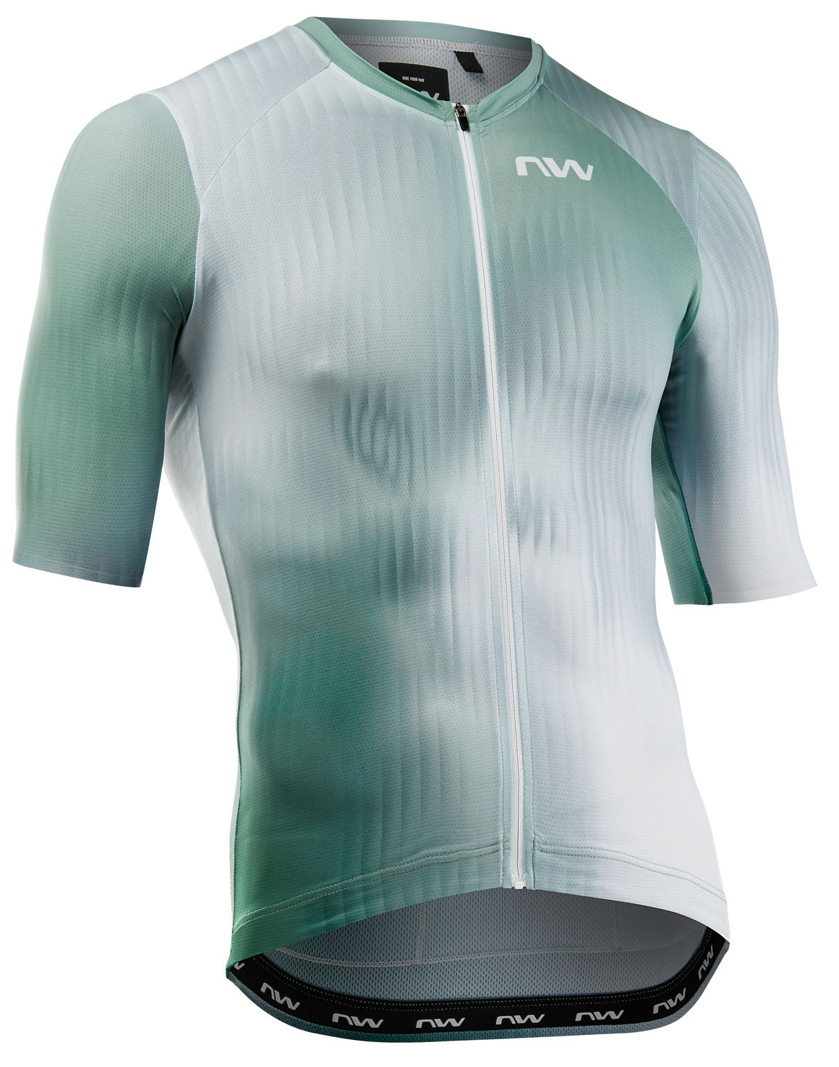 Northwave Blade Fietsshirt Korte Mouw Wit/Saliegroen L