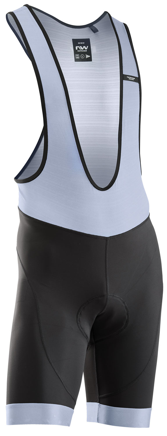 Northwave Active Evo Korte Fietsbroek met Bretels Zwart/Ijsgrijs Maat XL