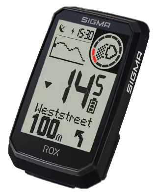 Sigma ROX 4.0 GPS kompiuterio ir jutiklių rinkinys (Juodas)