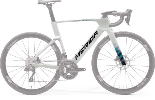 Rám cestného bicykla Merida Reacto 5000 - Perleťový/Modrý/Teal (M)