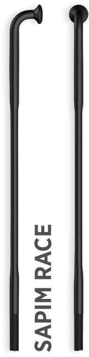 Sapim Race Inox Kodar 14G 295mm J-Bend Must + Polyax Messingnippel 14G 12mm Must
