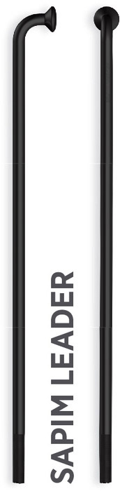 Sapim Leader Inox Kodar 14G 277mm J-Bend Must + Polyax Messingnippel 14G 12mm Must