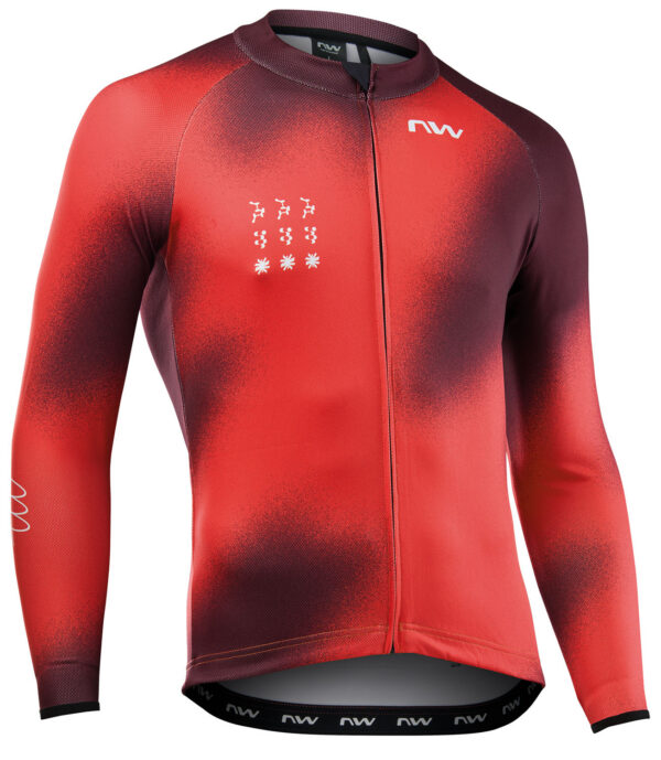 Maglia Termica a Maniche Lunghe Northwave Blade 3XL Rosso Lava/Bordeaux