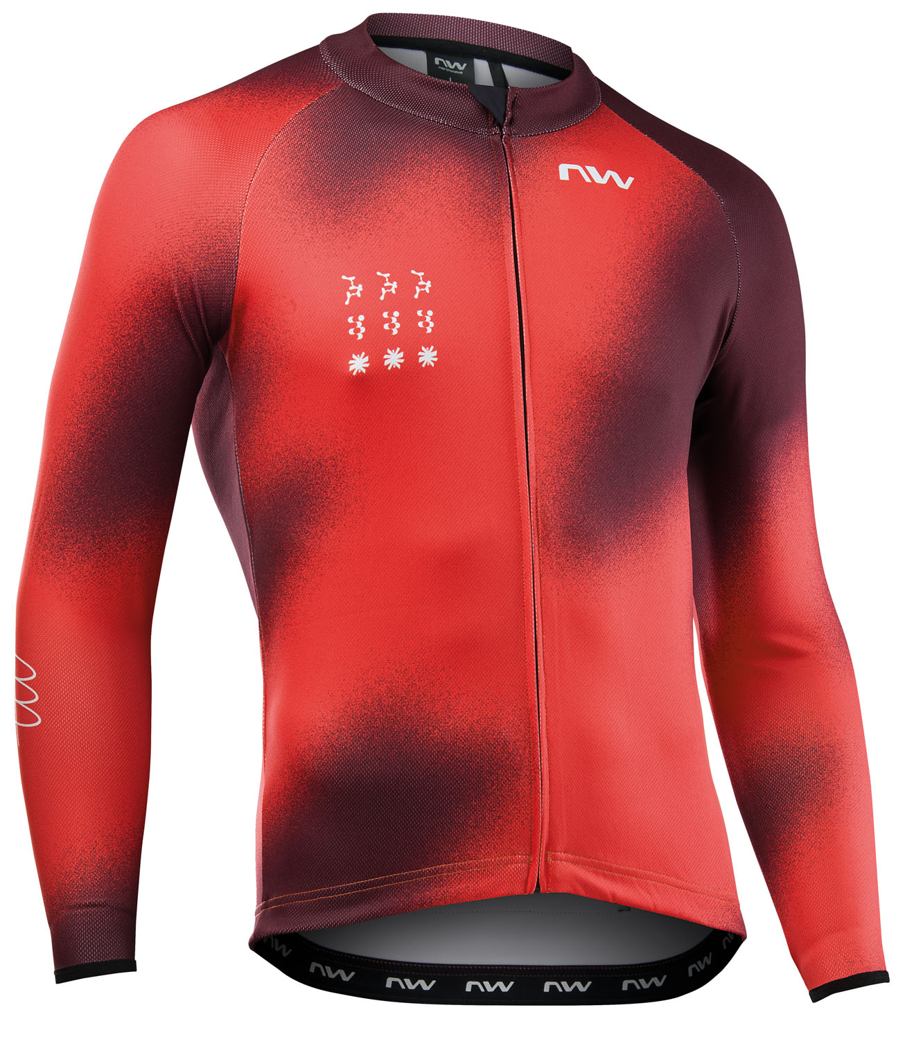 Maglia Termica a Maniche Lunghe Northwave Blade 3XL Rosso Lava/Bordeaux