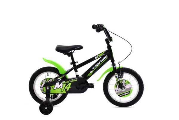 Dječji Bicikl Capriolo Mustang 14" Crno-Zeleni (925109-14)