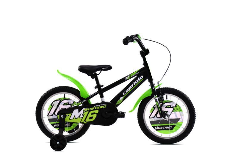 Capriolo Mustang 16" Kinderfahrrad Schwarz/Grün (925121-16)
