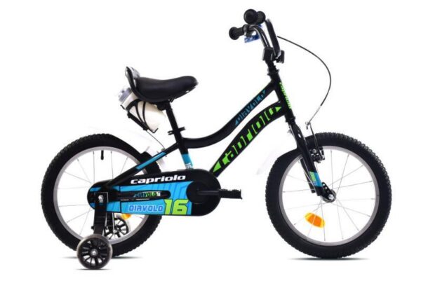 Dječji Bicikl Capriolo Diavolo 16" Crno-Zeleni (926361-16)
