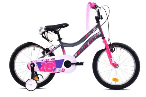 Dječji Bicikl Capriolo Kido 18" Grafitno-Ružičasti (926375-18)