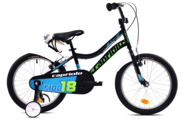 Dječji Bicikl Capriolo Kido 18" Crno-Zeleni (926376-18)