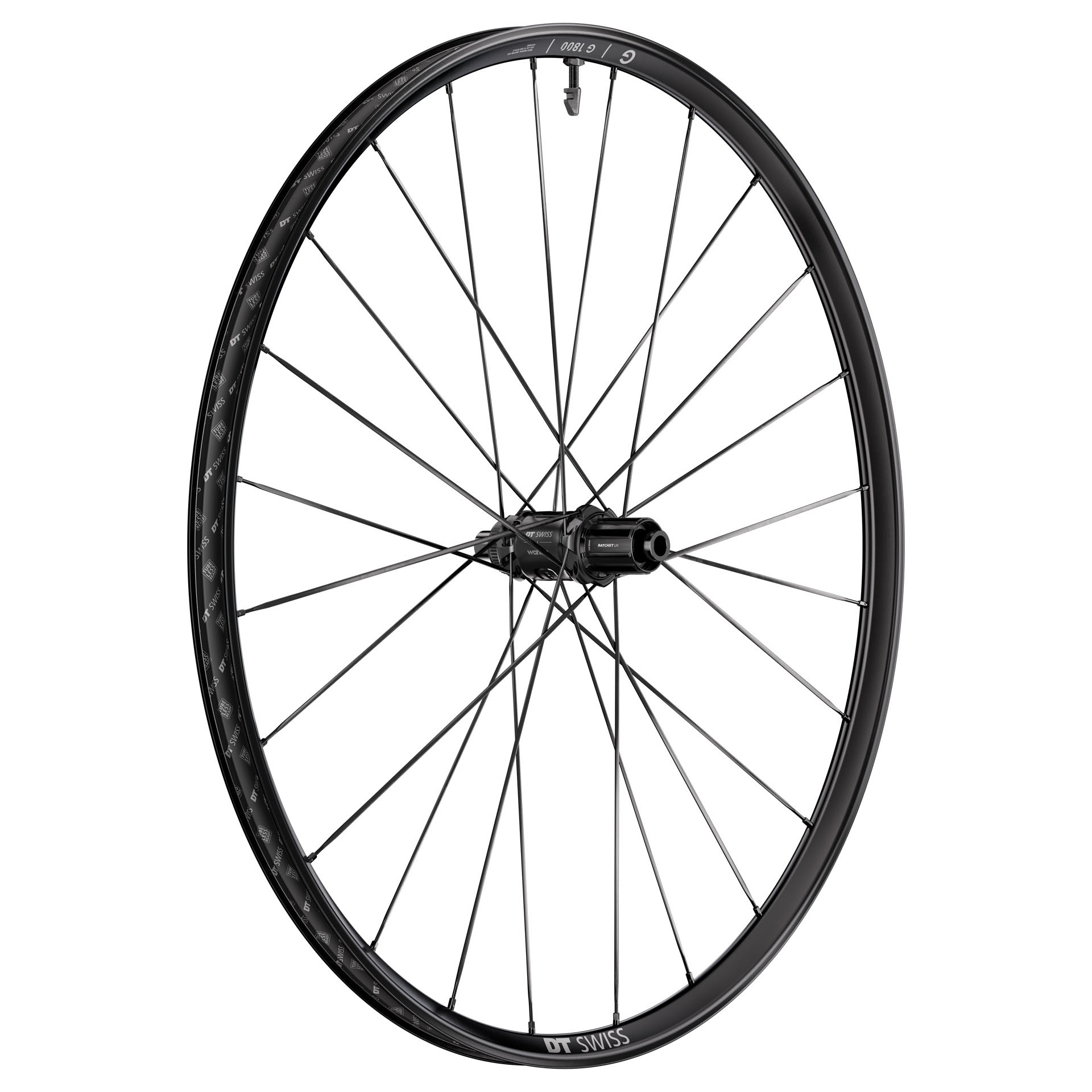 DT Swiss G 1800 Spline 700c Disc Hinterrad Wahoo KICKR Ready Ratchet LN 24mm